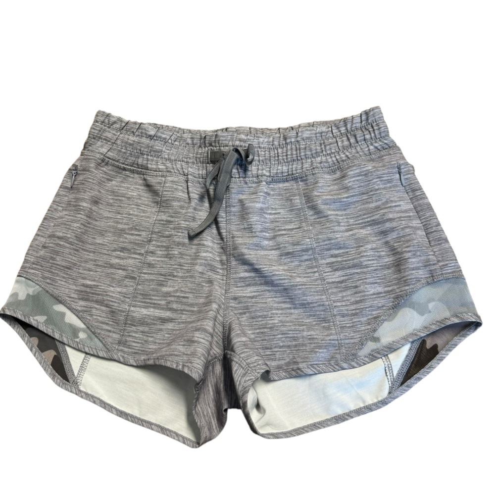ZYIA | Gray Camo Mesh Hidden Zipper Shorts | Size XS